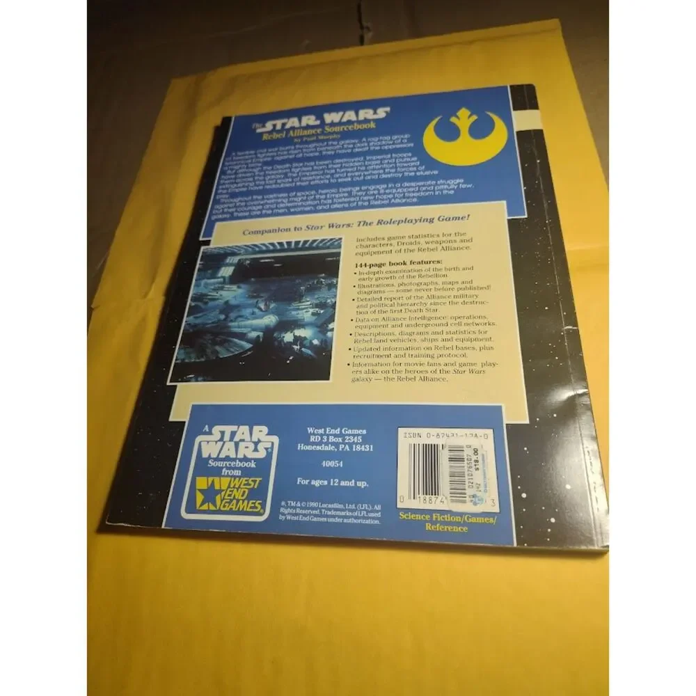 Star Wars Rebel Alliance Source Book West End Games Paperback